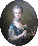 Francois-Hubert Drouais Lady Amelia Darcy, 9th Baroness Conyers USA oil painting artist